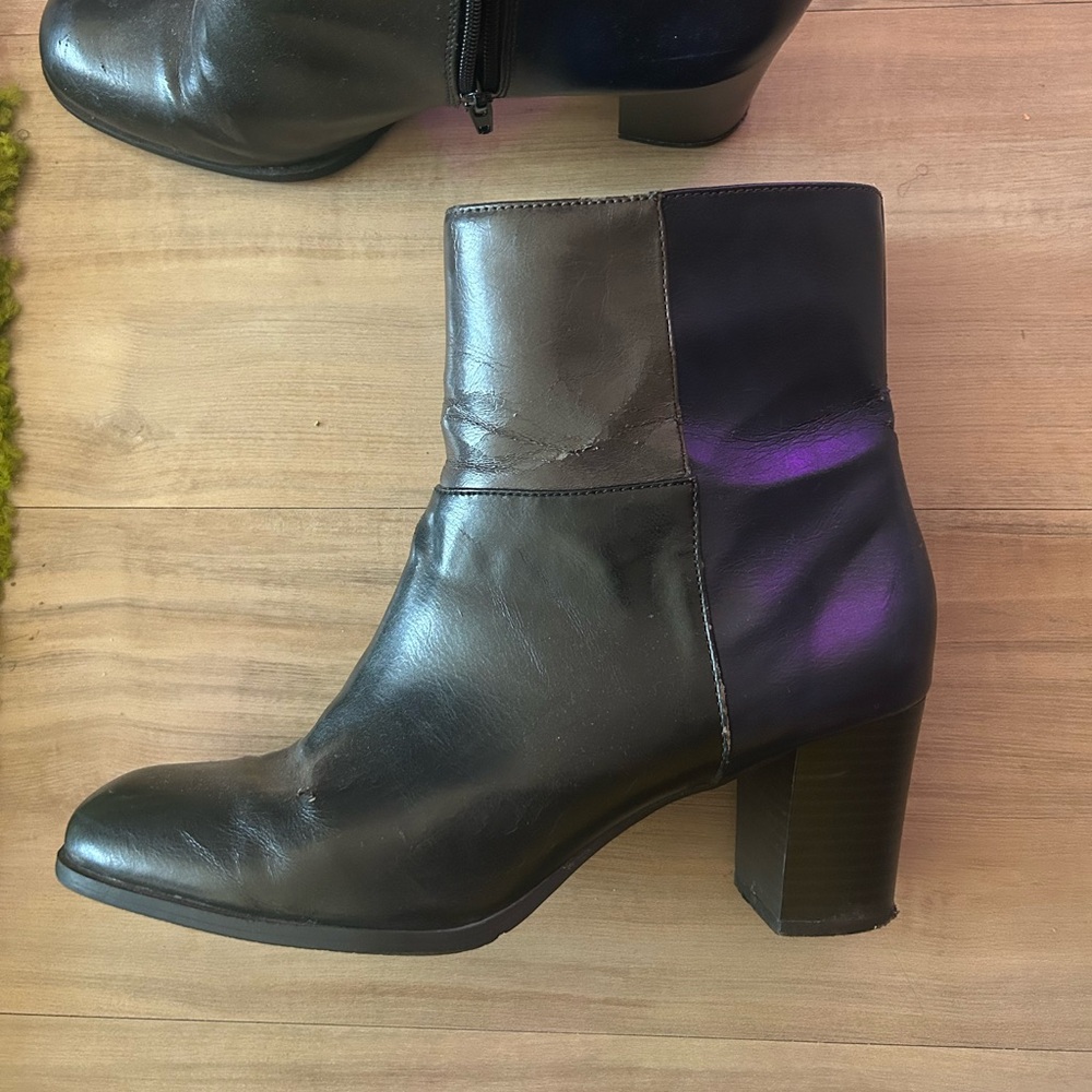 Color Blocked Short Booties